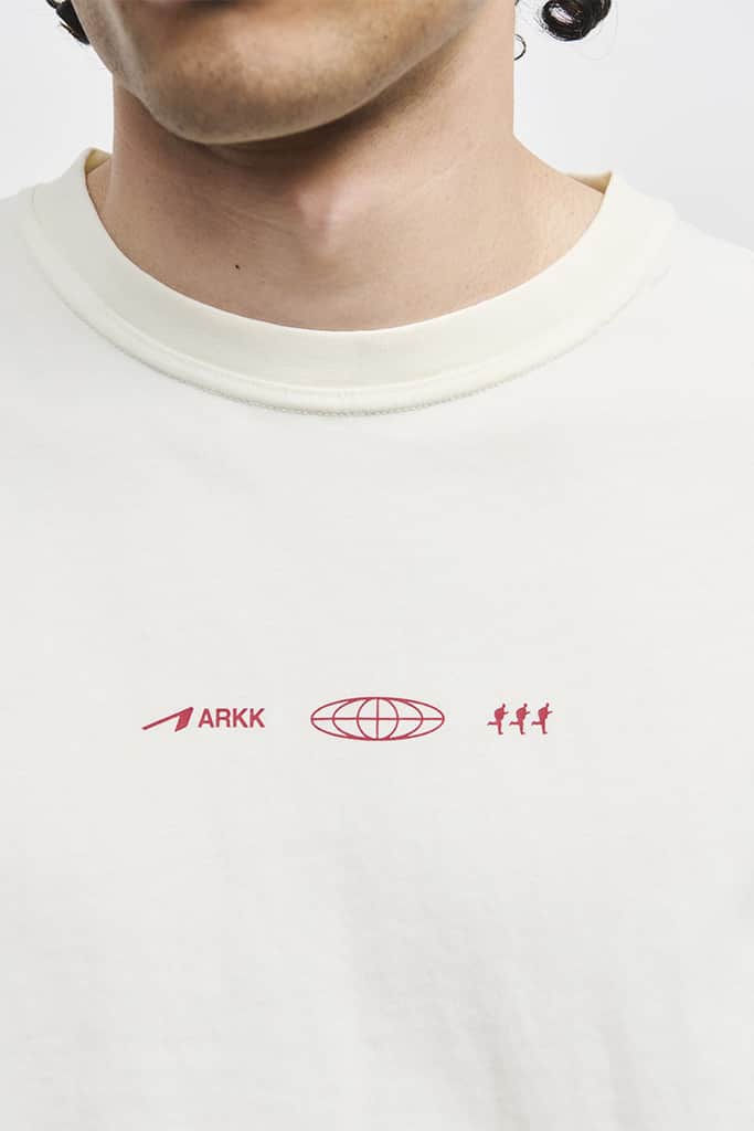 ARKK Apparel ARKK Boxy Tee 5.0 | Antique White Red T-Shirt