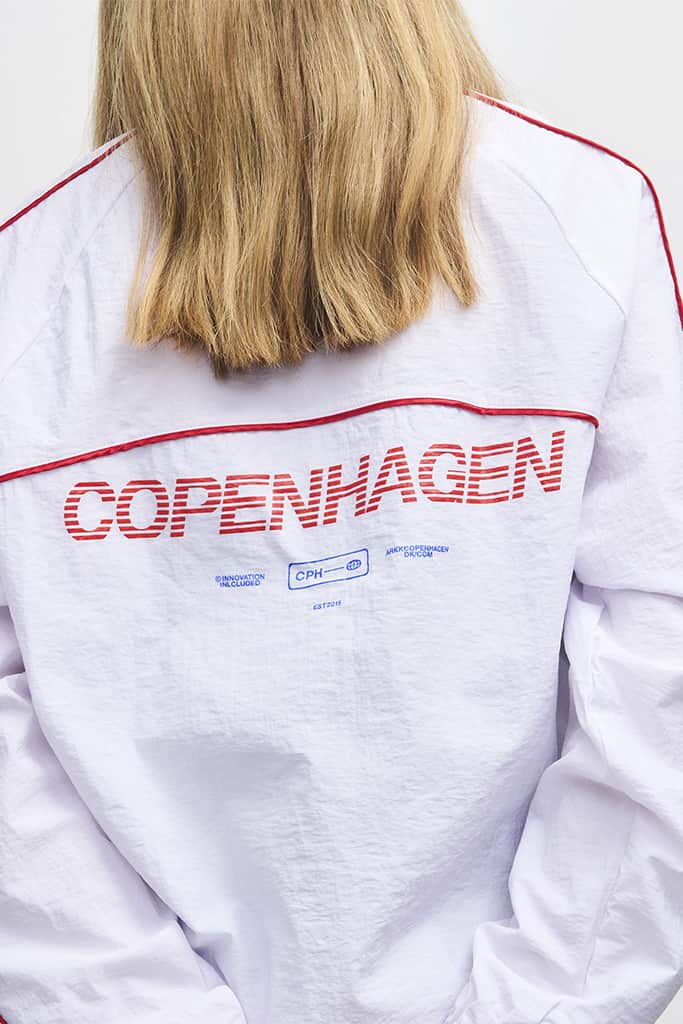 ARKK Apparel ARKK CPH Track Jacket | Off White Cherry Solid Blue Track Jacket