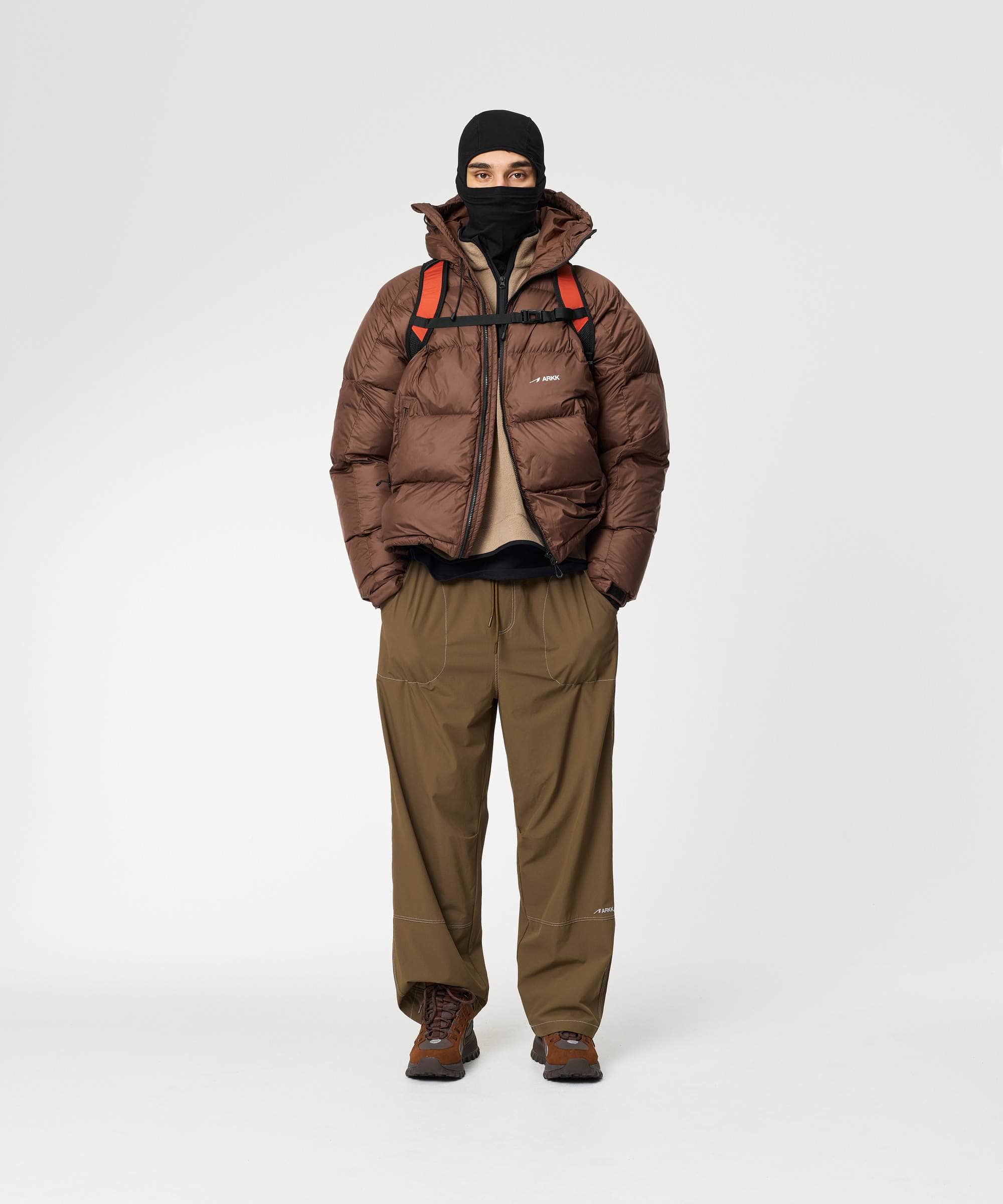 ARKK Apparel ARKK Logo Puffer Jacket | Brown Jacket