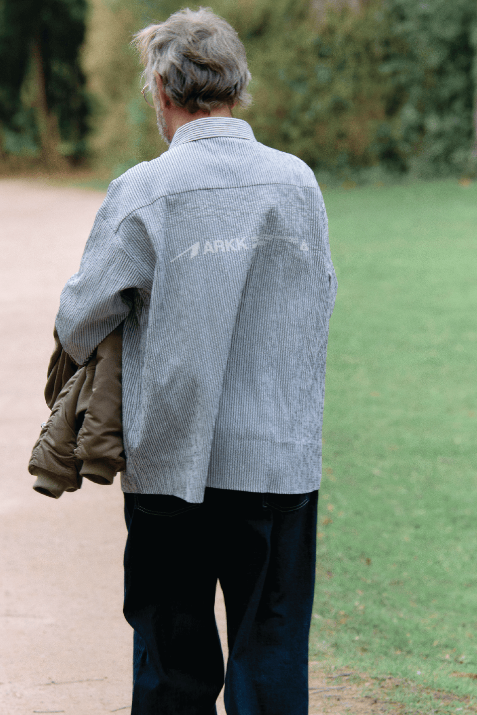 ARKK Apparel ARKK Logo Seersucker Shirt | Grey Shirt