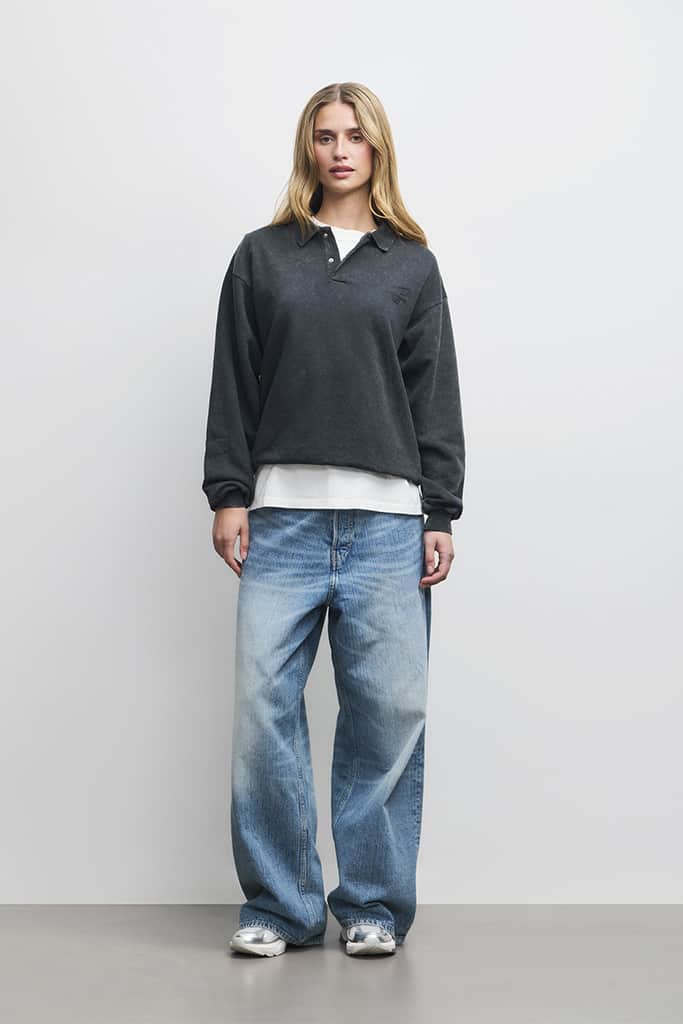 ARKK Apparel ARKK Long Sleeve Polo 1.0 | Black Sweatshirt