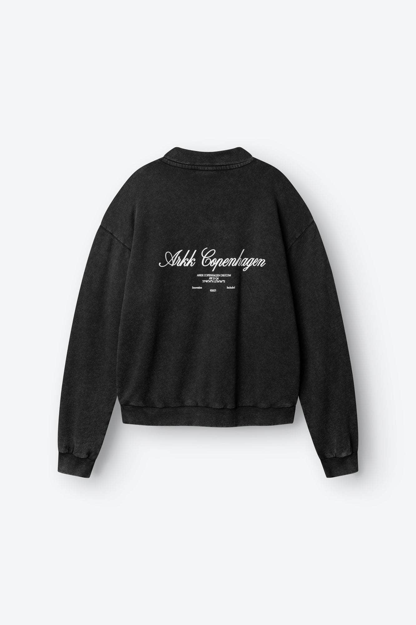 ARKK Apparel ARKK Long Sleeve Polo 2.0 | Black Sweatshirt