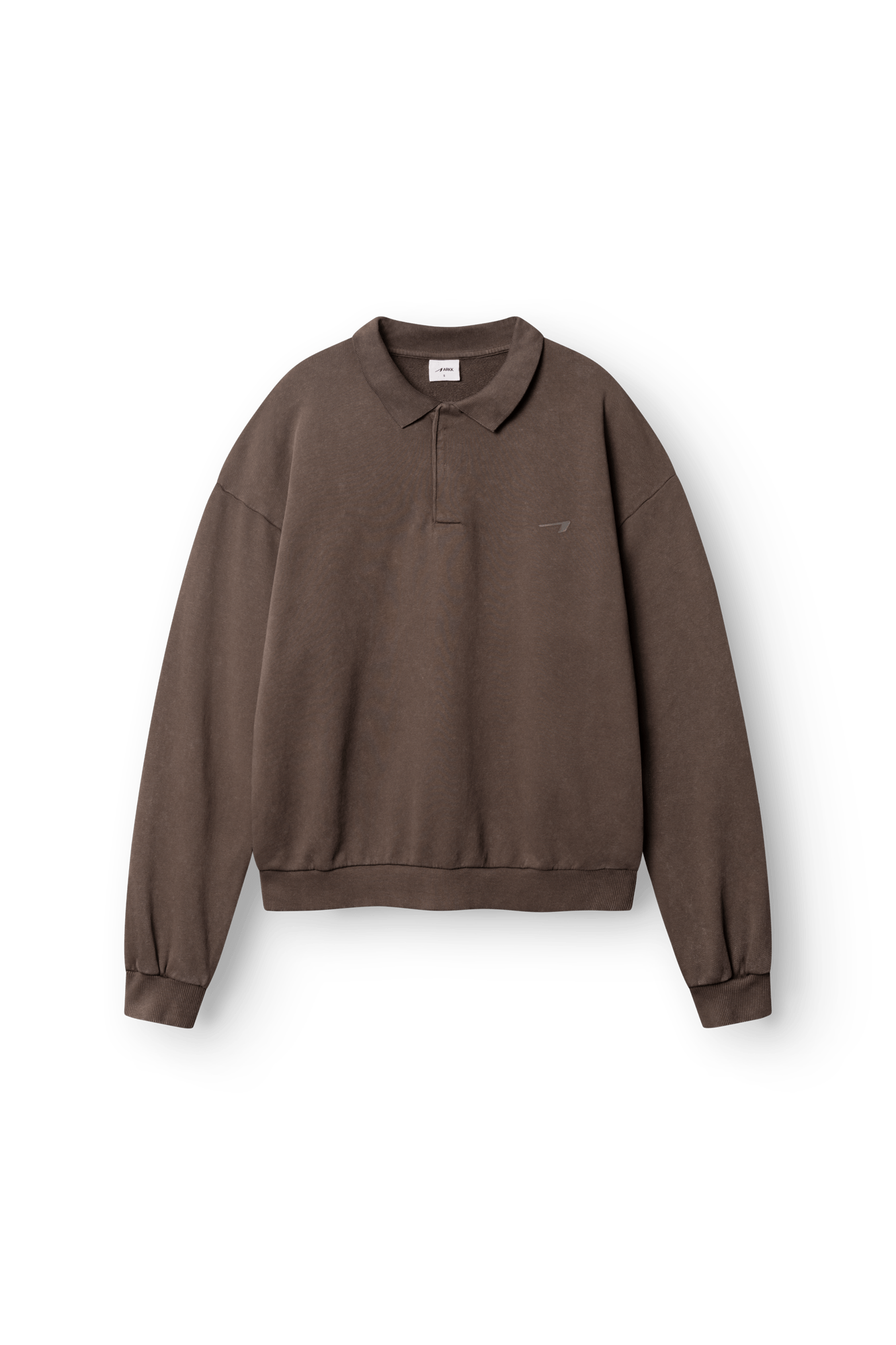 ARKK Apparel ARKK Long Sleeve Polo 2.0 | Faded Brown Sweatshirt