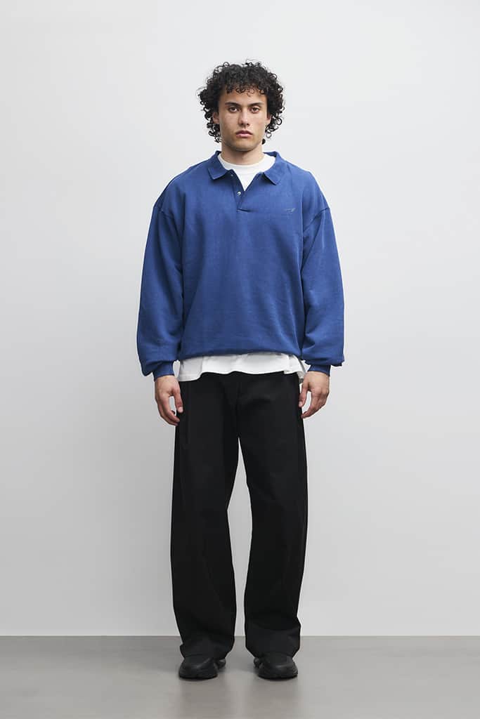 ARKK Apparel ARKK Long Sleeve Polo 2.0 | Vintage Blue Sweatshirt