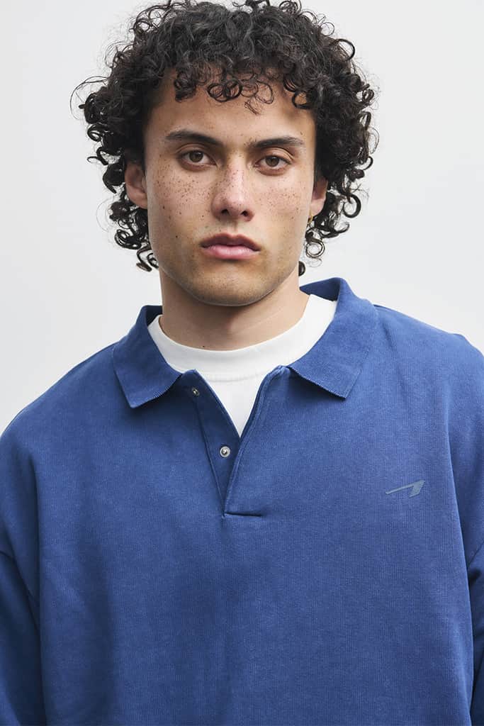 ARKK Apparel ARKK Long Sleeve Polo 2.0 | Vintage Blue Sweatshirt