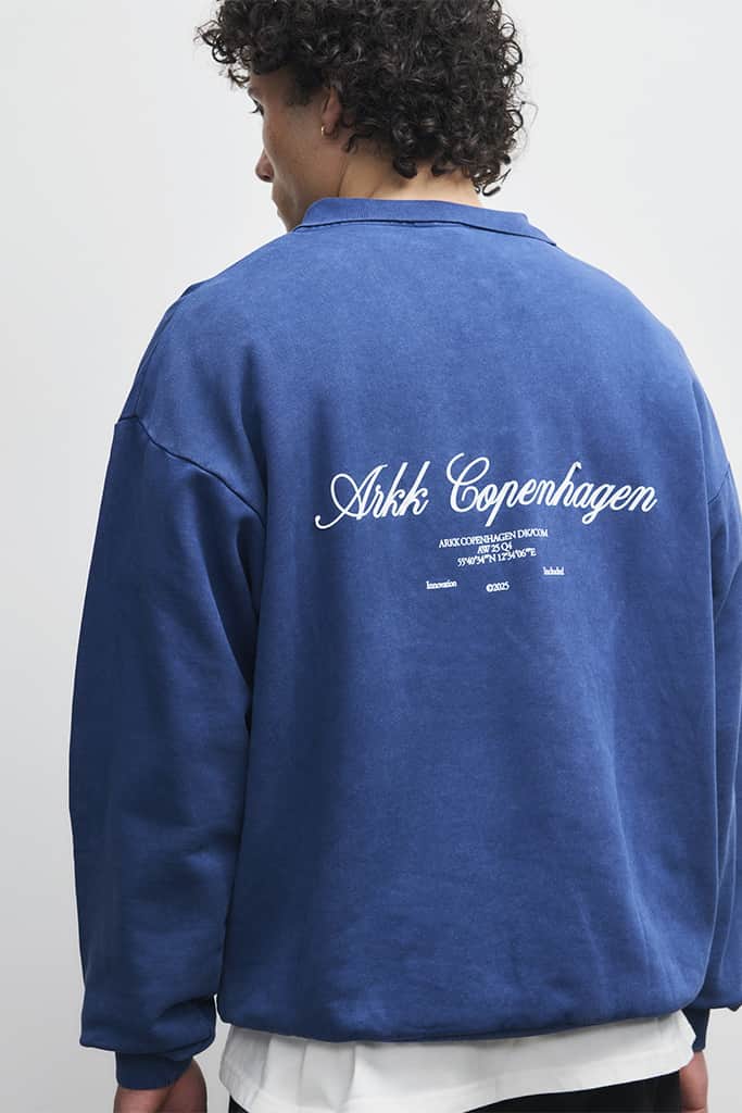 ARKK Apparel ARKK Long Sleeve Polo 2.0 | Vintage Blue Sweatshirt