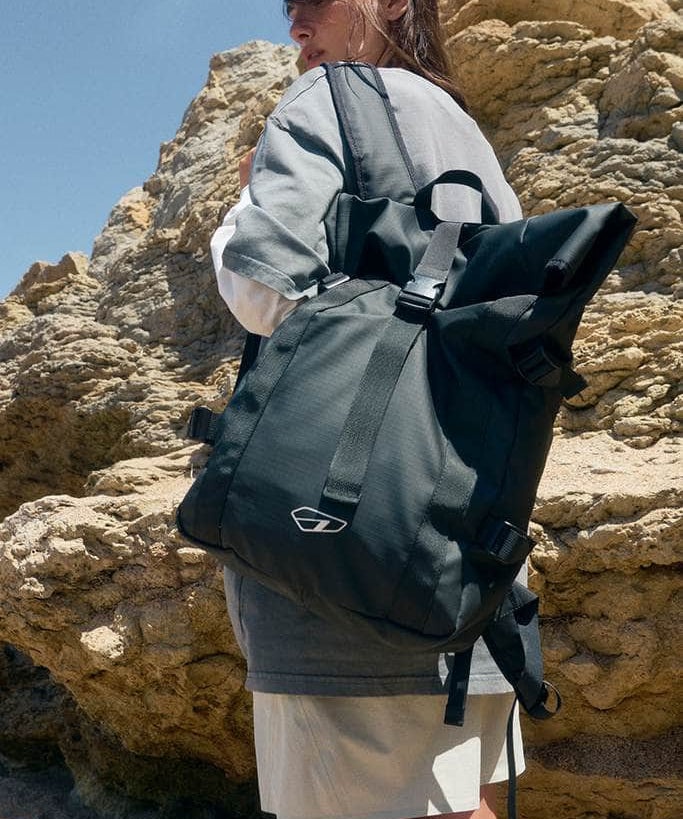ARKK Accessories ARKK Roll Top Backpack | Black Backpack