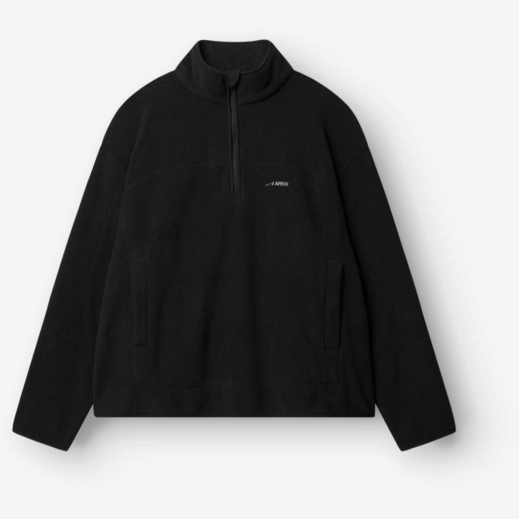 ARKK Apparel Elda Fleece Quarter Zip | Black Jacket