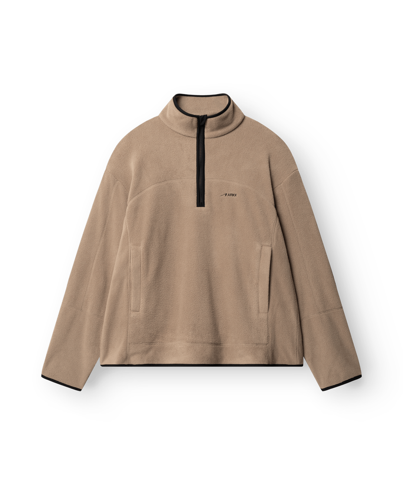 ARKK Apparel Elda Fleece Quarter Zip | Taupe Jacket
