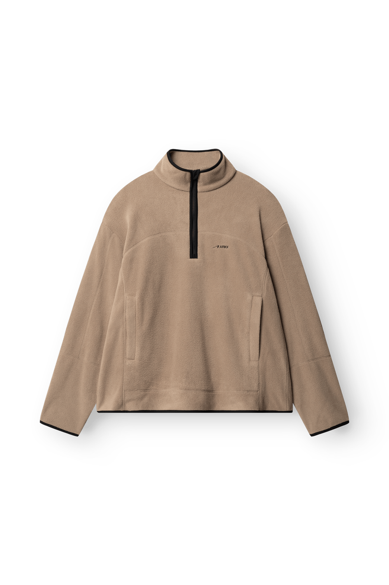 ARKK Apparel Elda Fleece Quarter Zip | Taupe Jacket