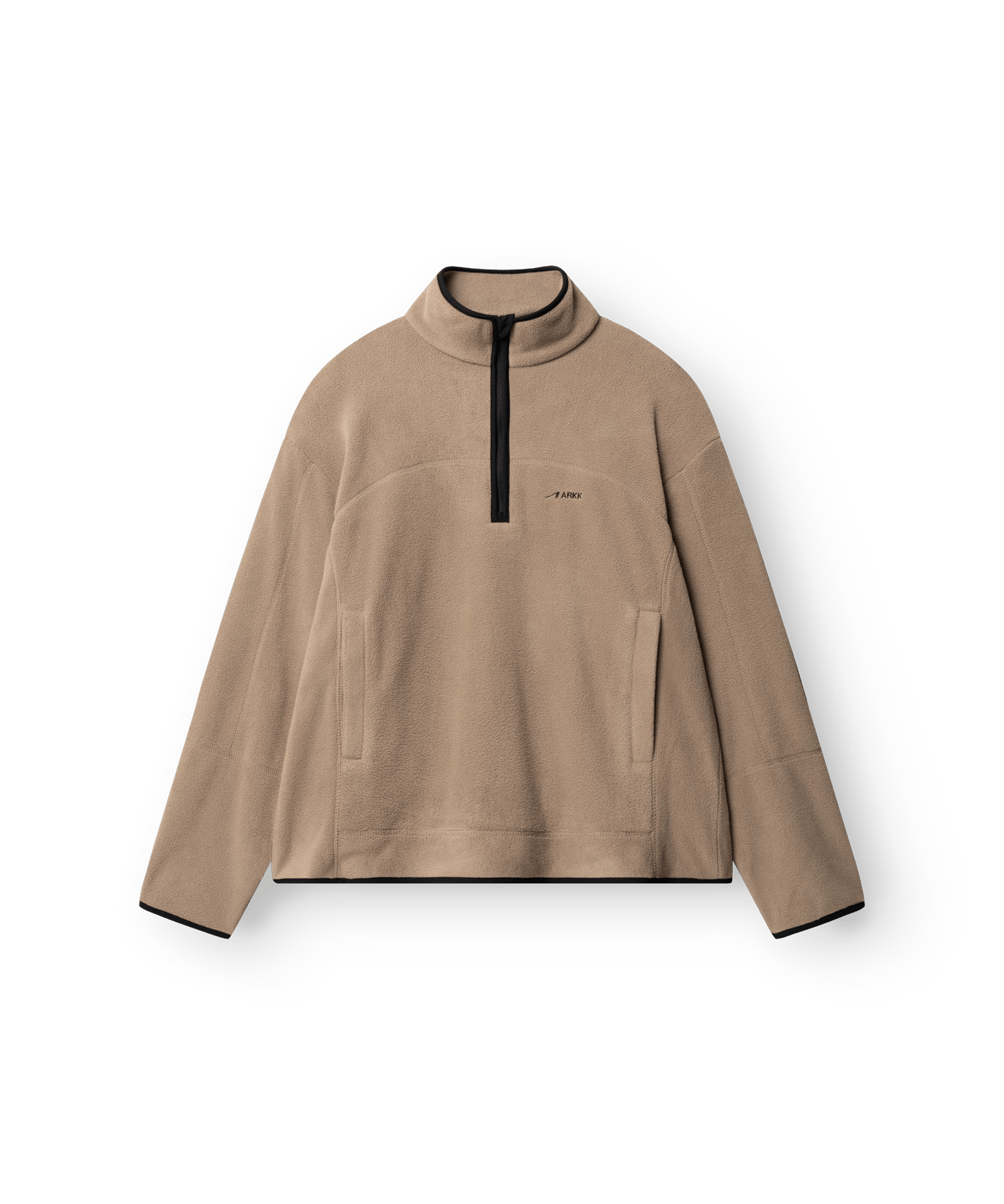 ARKK Apparel Elda Fleece Quarter Zip | Taupe Jacket