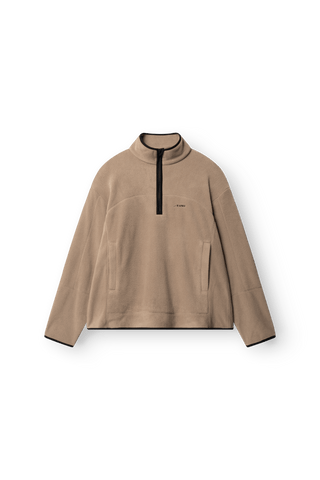 ARKK Apparel Elda Fleece Quarter Zip | Taupe Jacket