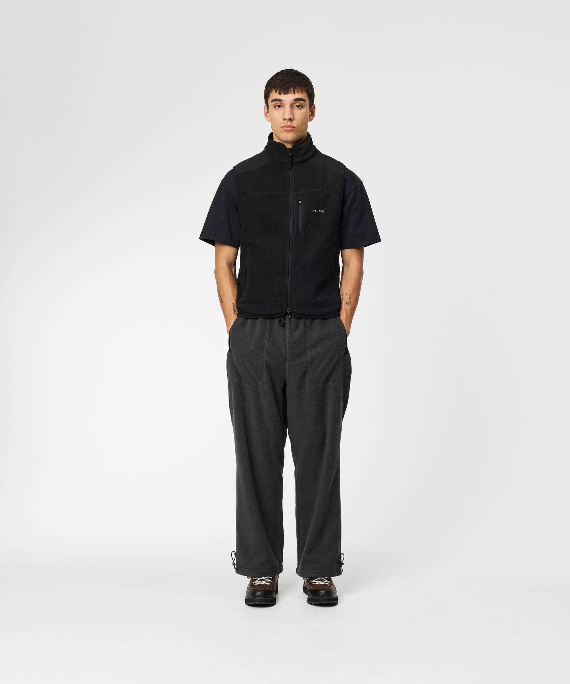 ARKK Apparel Elda Fleece Vest | Black Vest