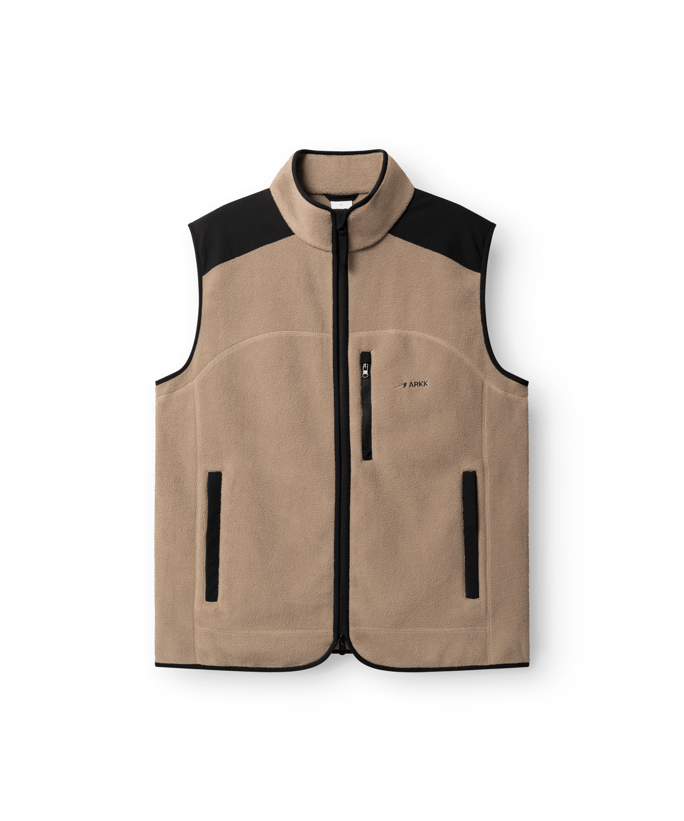 ARKK Apparel Elda Fleece Vest | Taupe Vest