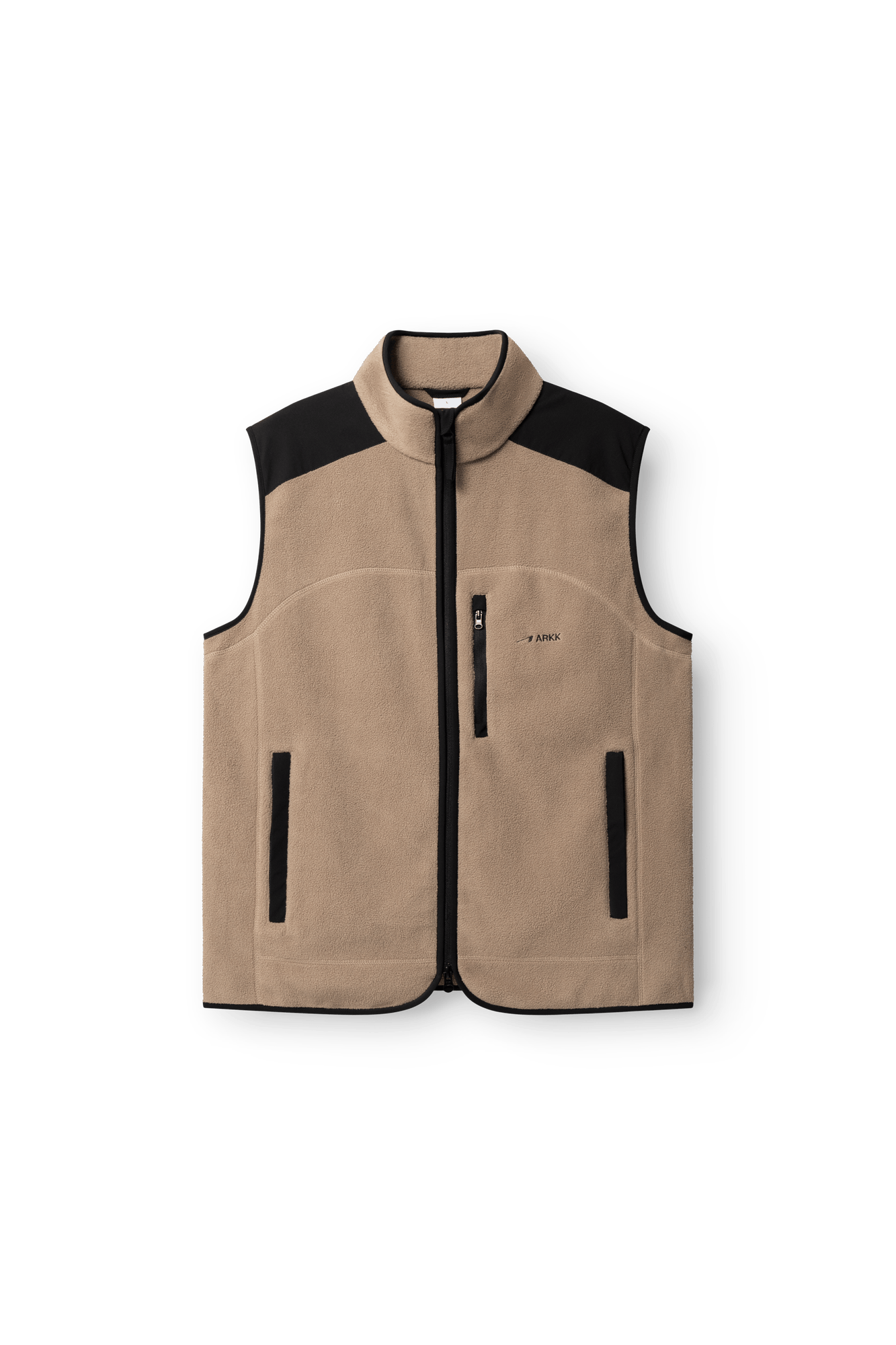 ARKK Apparel Elda Fleece Vest | Taupe Vest