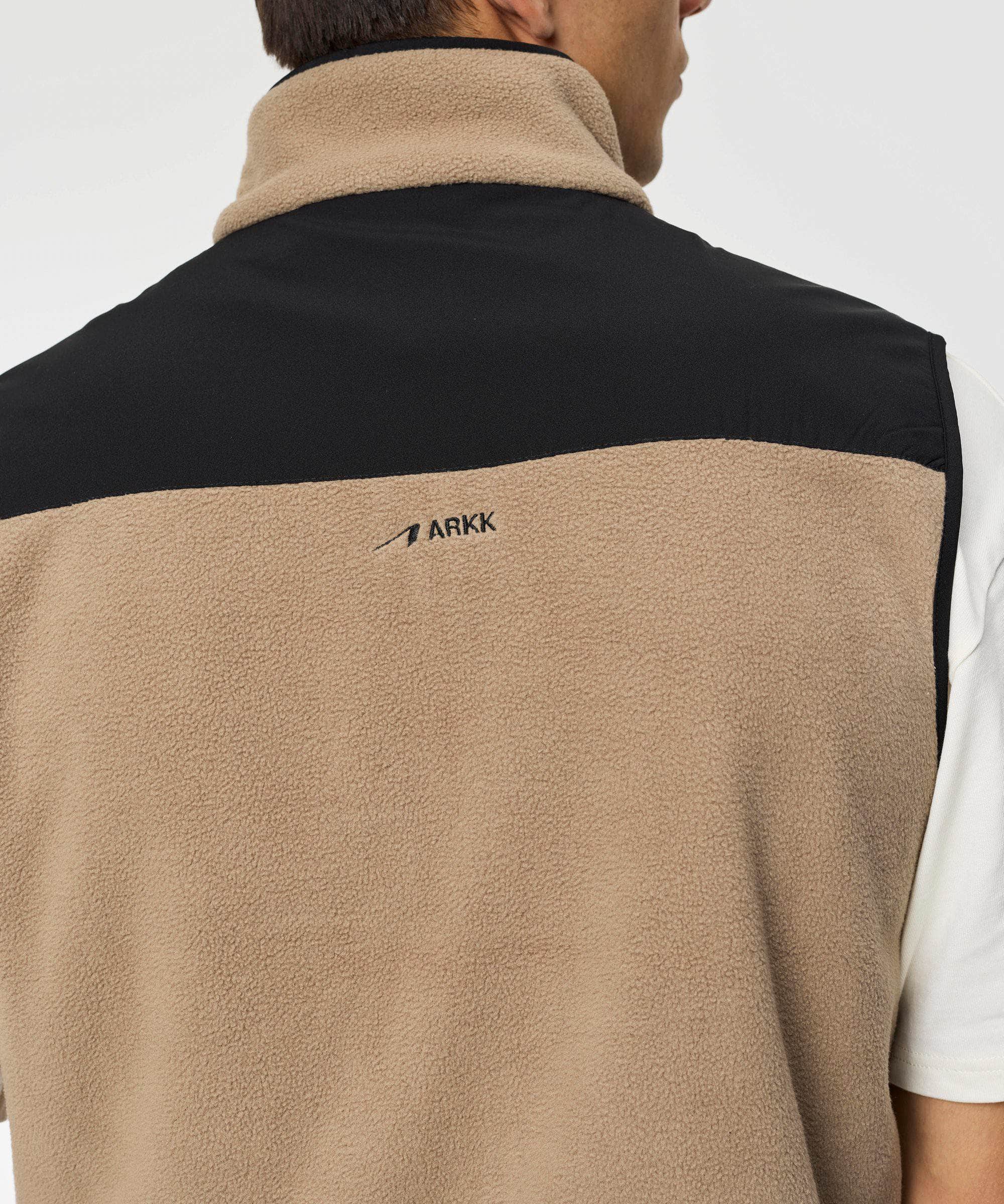 ARKK Apparel Elda Fleece Vest | Taupe Vest