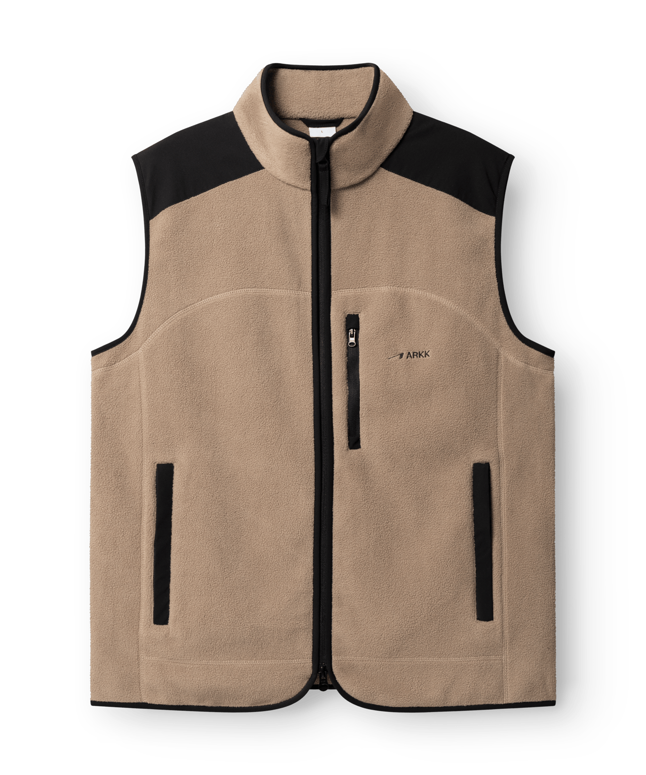 ARKK Apparel Elda Fleece Vest | Taupe Vest