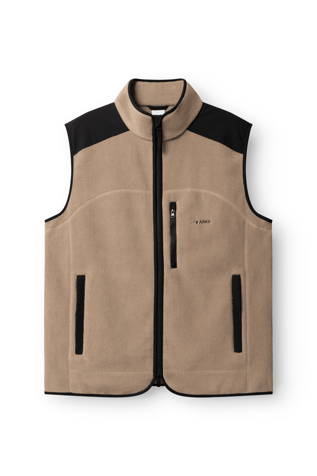 ARKK Apparel Elda Fleece Vest | Taupe Vest