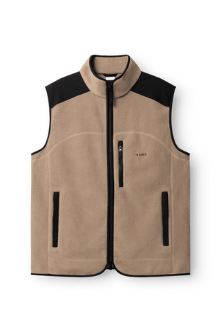 ARKK Apparel Elda Fleece Vest | Taupe Vest