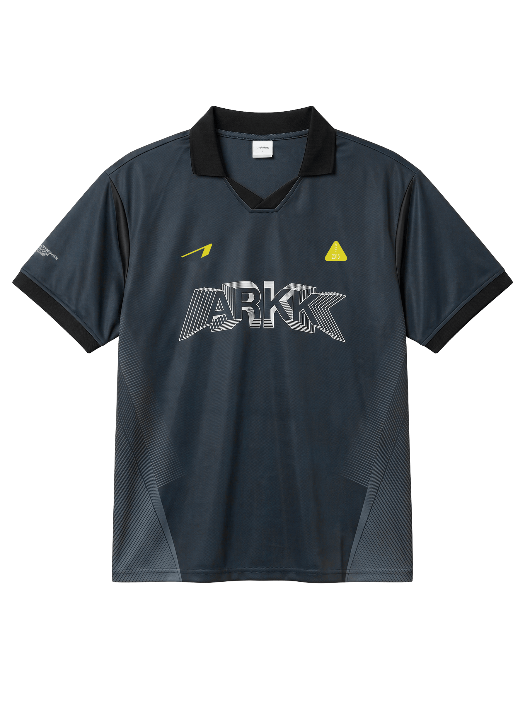 ARKK Apparel Football Shirt | Navy Black Yellow T-Shirt