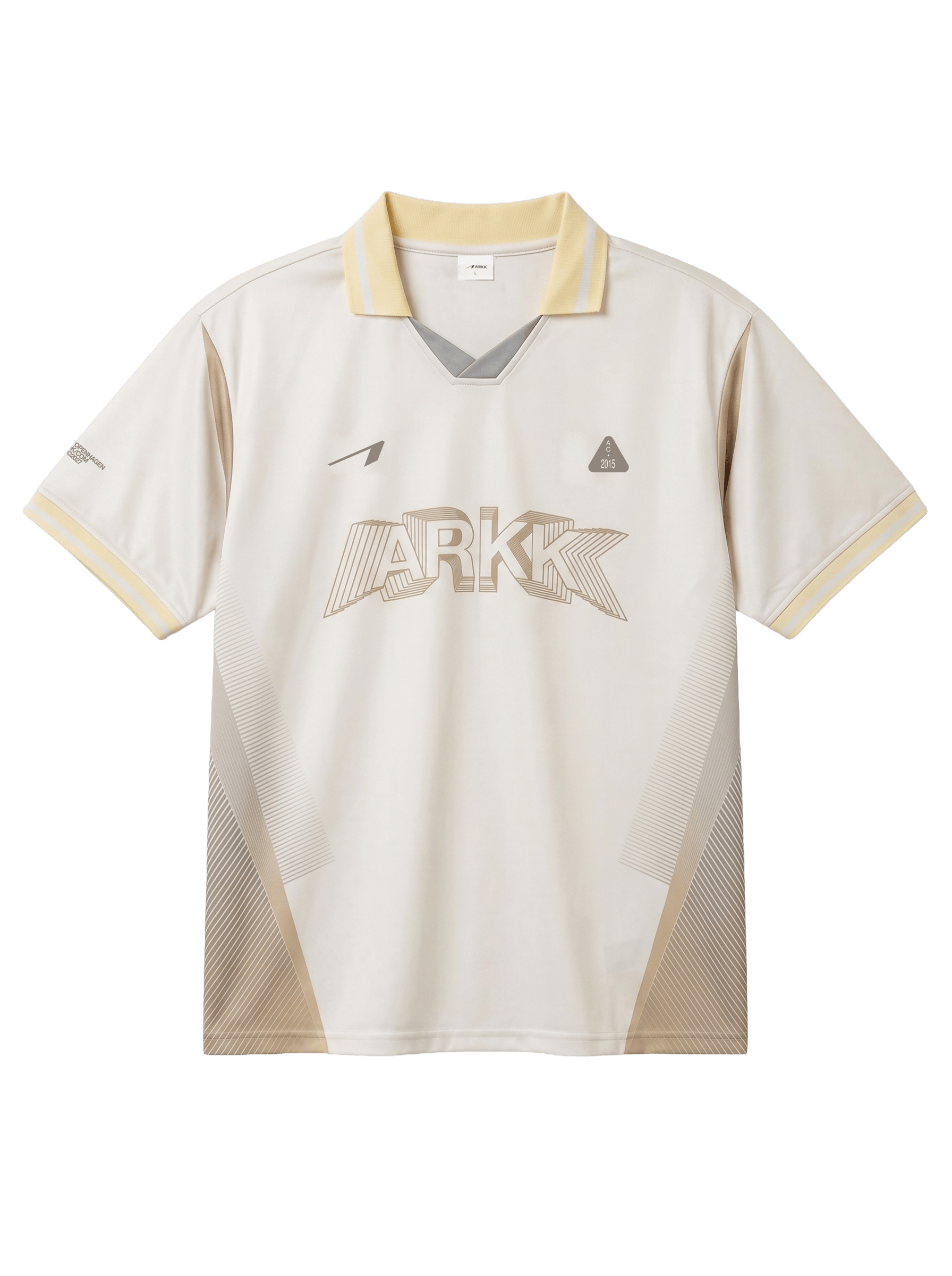 ARKK Apparel Football Shirt | White Beige Grey T-Shirt