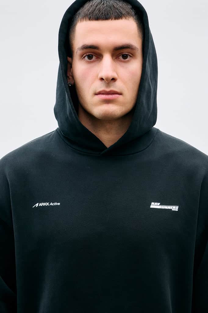 ARKK Apparel HAV Runner Hoodie | Black Crewneck