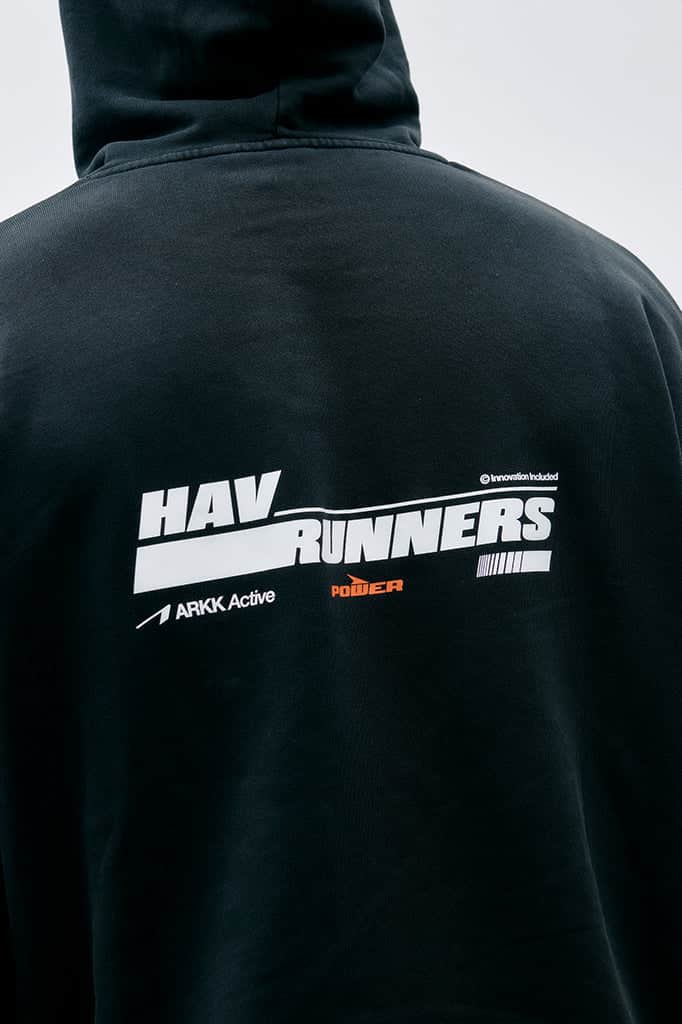 ARKK Apparel HAV Runner Hoodie | Black Crewneck