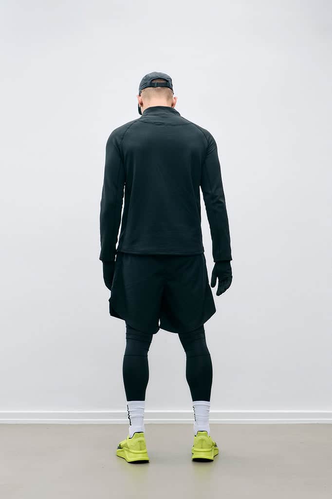 ARKK Apparel Hav Runner Half Zip | Black - Men Sweatshirt