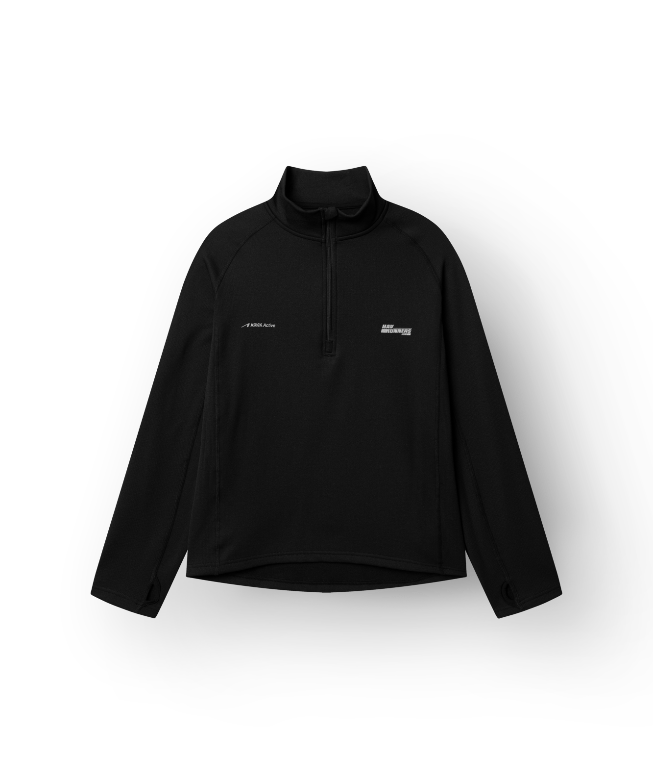 ARKK Apparel Hav Runner Half Zip | Black - Men Sweatshirt