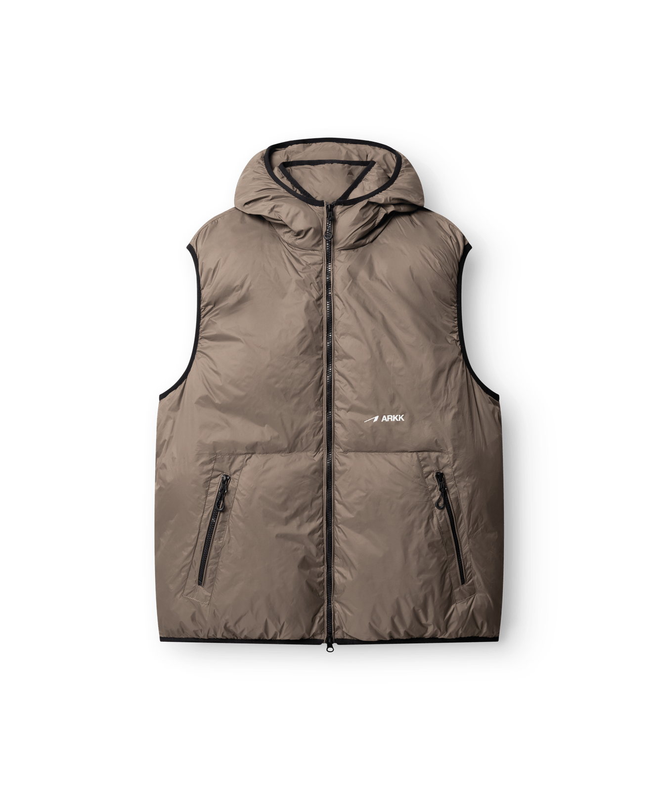 ARKK Apparel Insulated Hooded Vest | Brown Vest