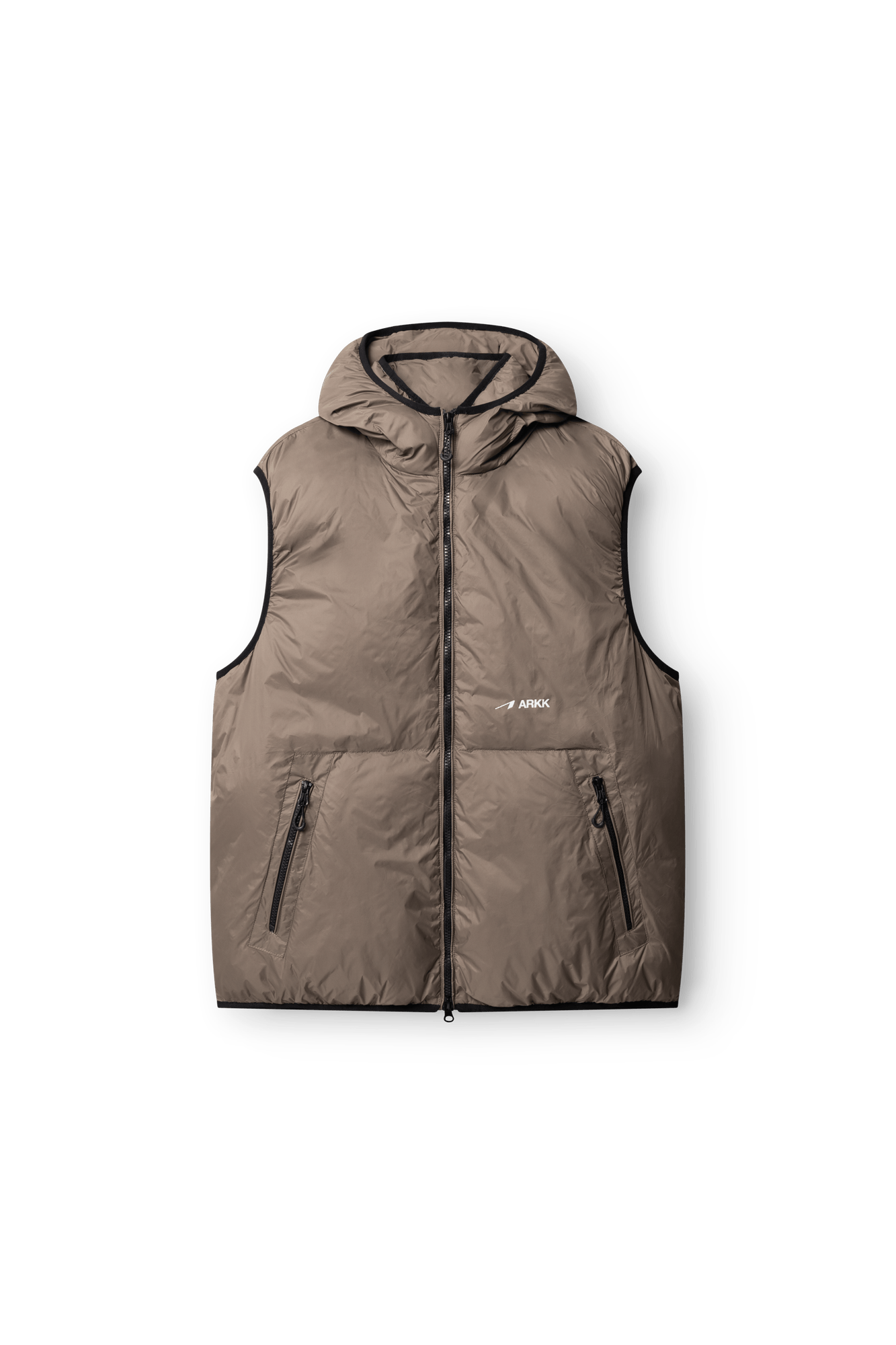 ARKK Apparel Insulated Hooded Vest | Brown Vest