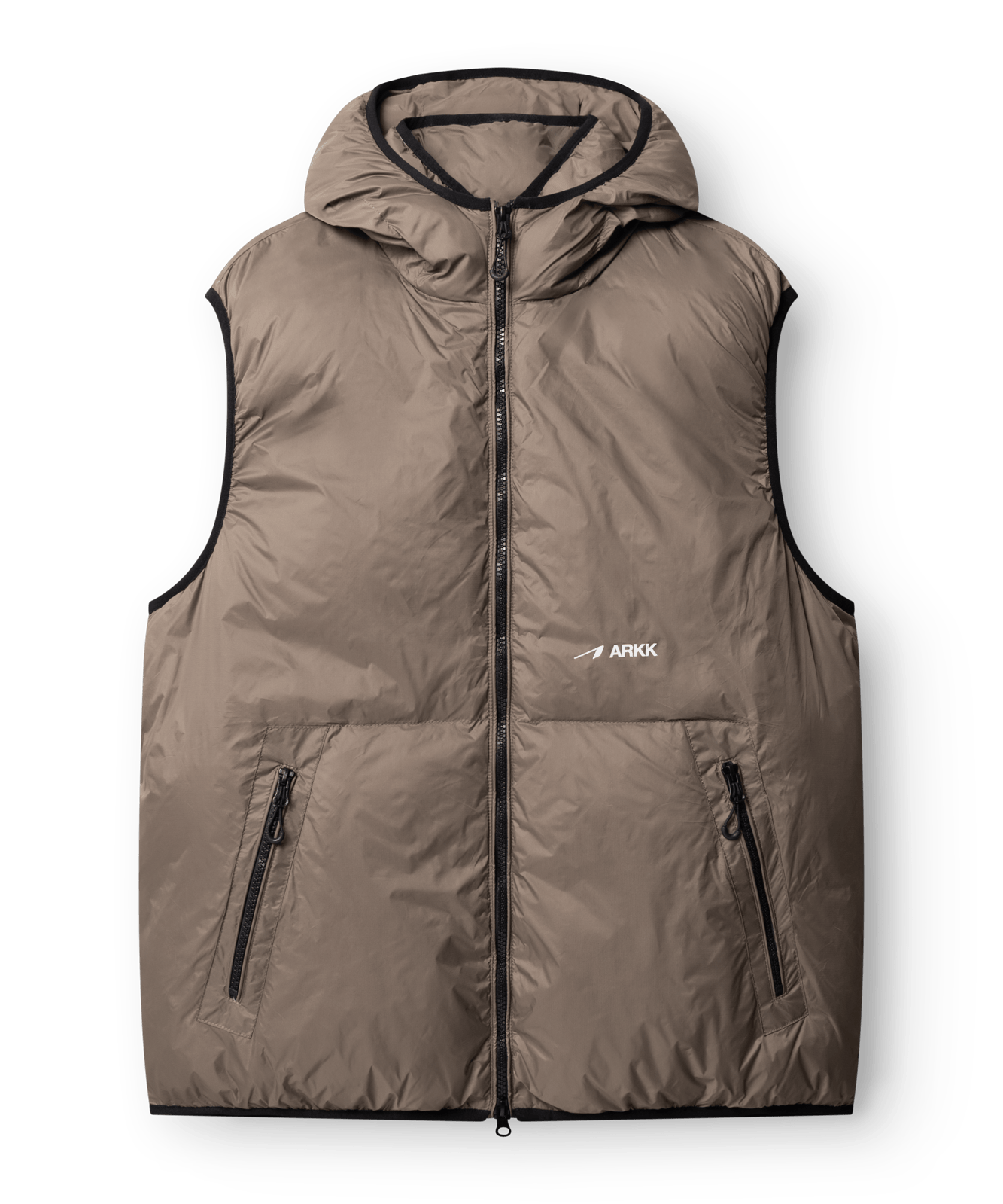 ARKK Apparel Insulated Hooded Vest | Brown Vest