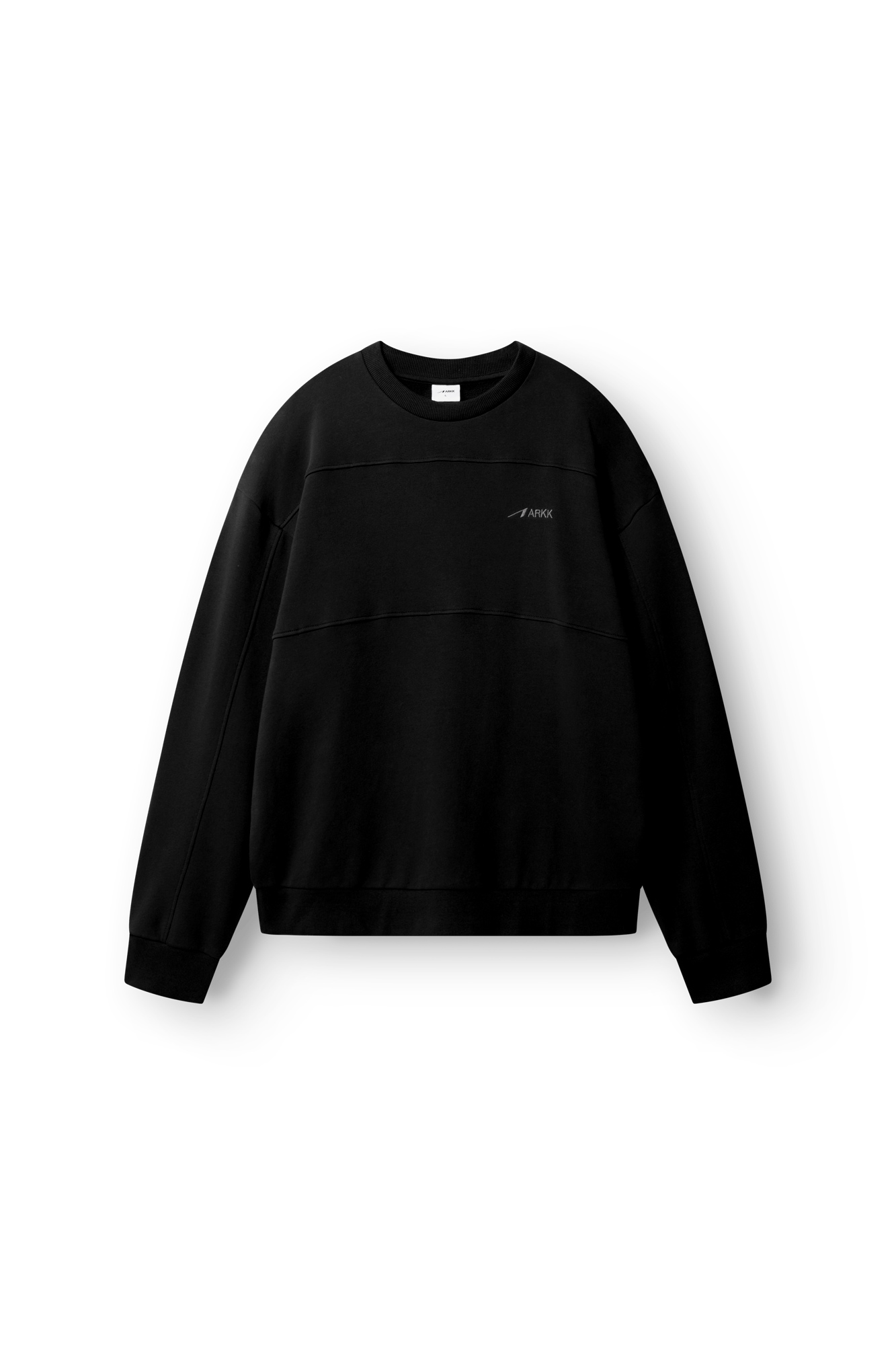 ARKK Apparel Panel Crew | Black Panel Crew