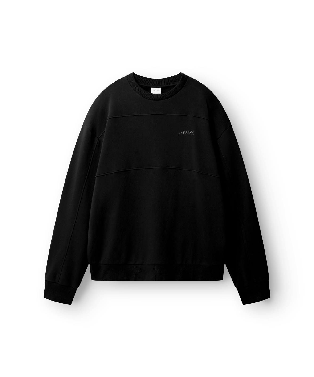 ARKK Apparel Panel Crew | Black Panel Crew
