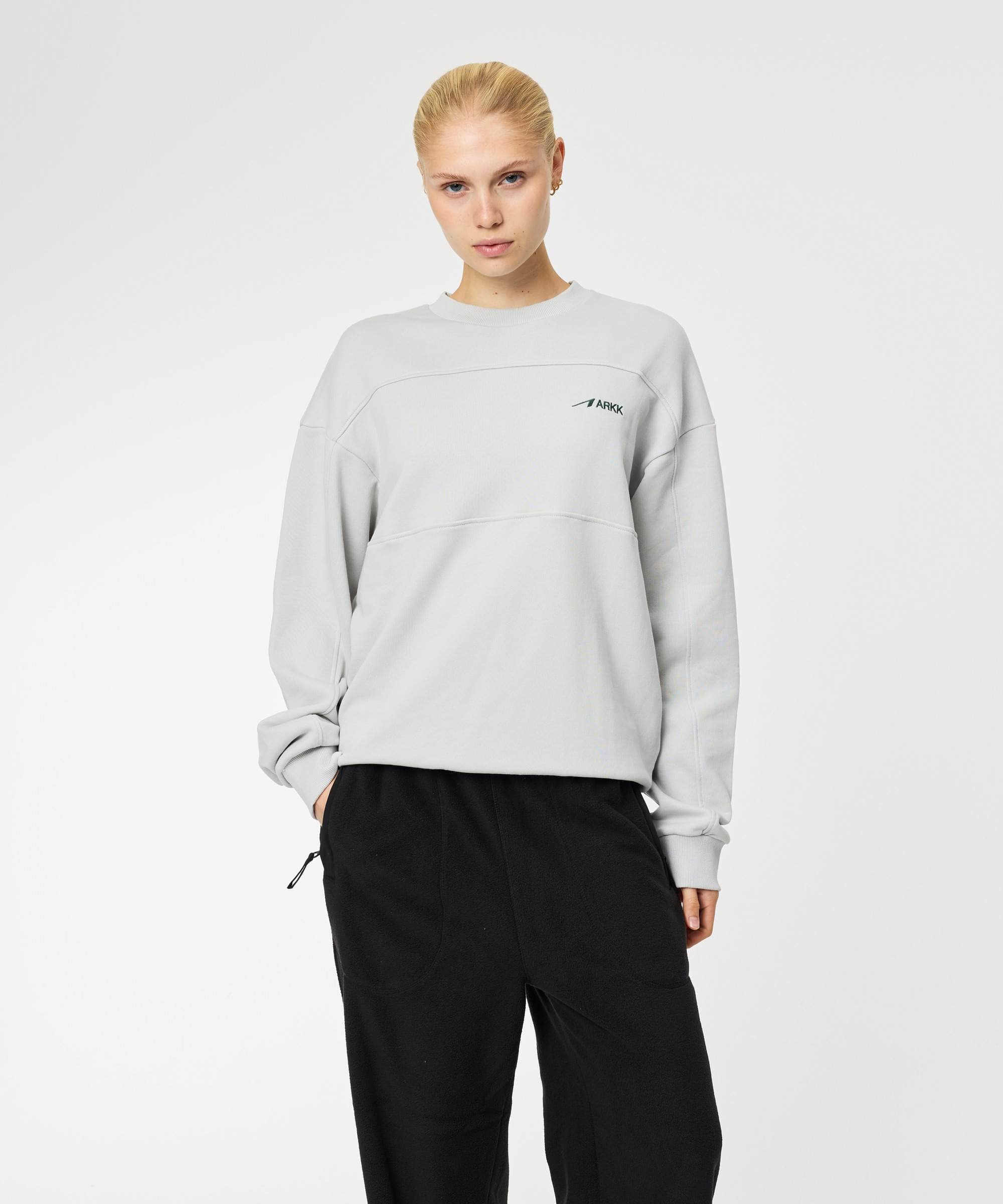 ARKK Apparel Panel Crew | Grey Panel Crew
