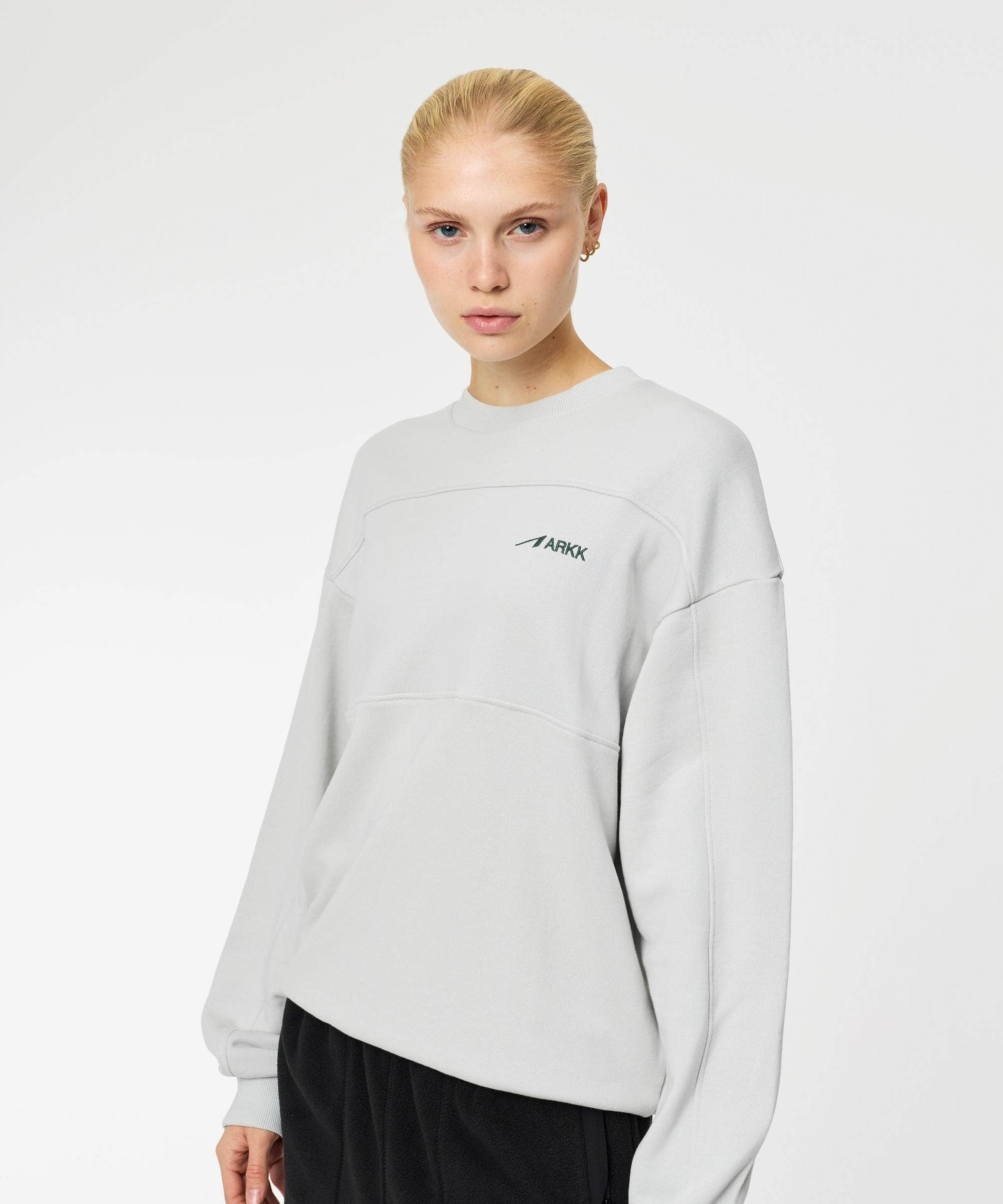 ARKK Apparel Panel Crew | Grey Panel Crew