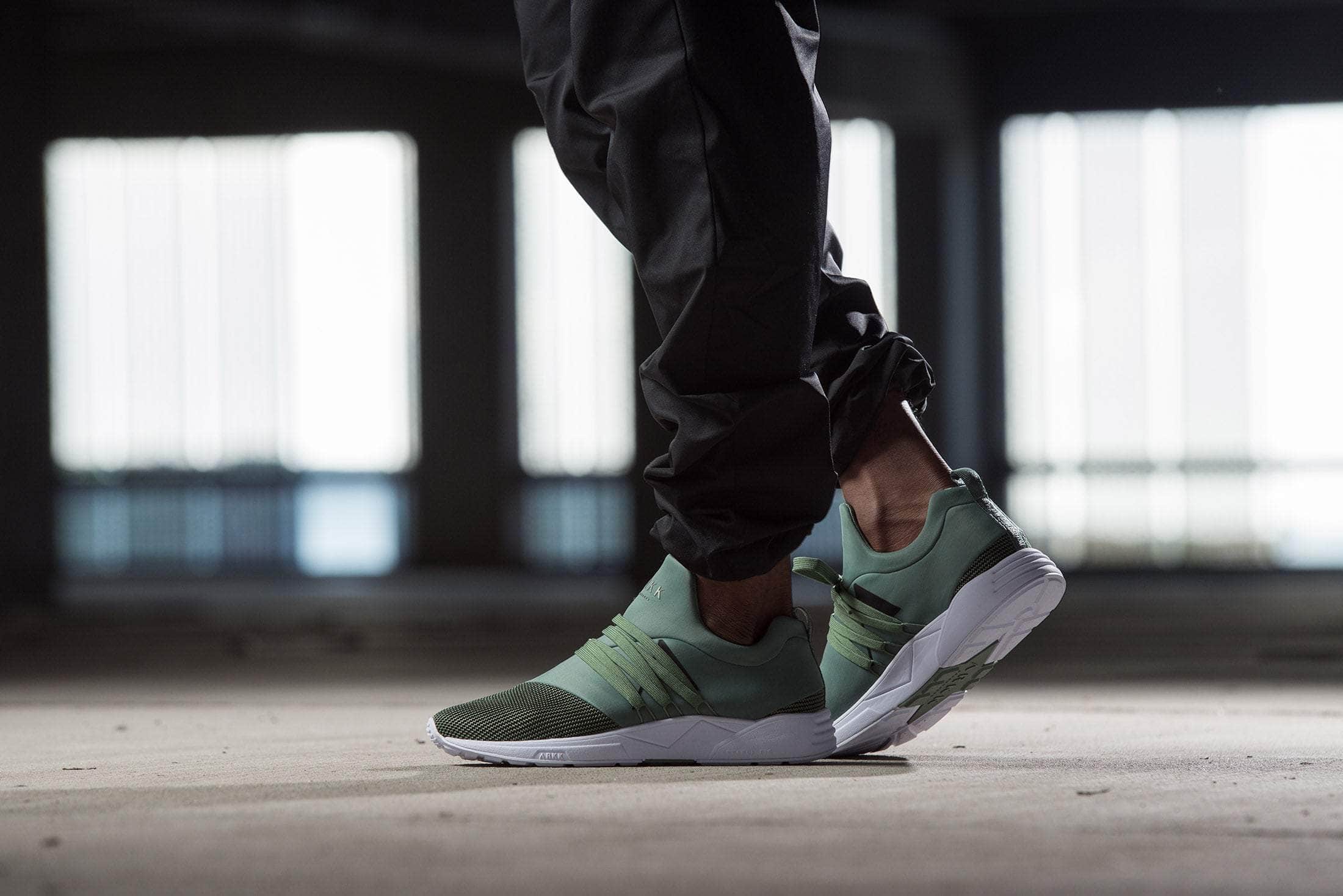 ARKK Collection Raven Mesh S-E15 Sage Green Black - Men Raven Dusty Green