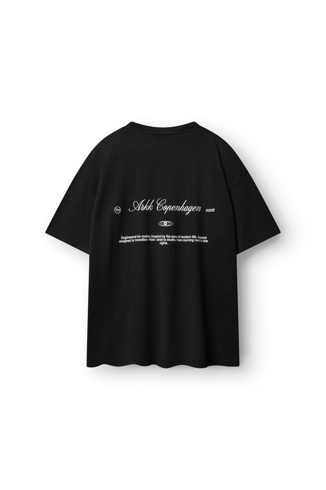 ARKK Apparel Sans Serif Boxy Tee | Black T-Shirt