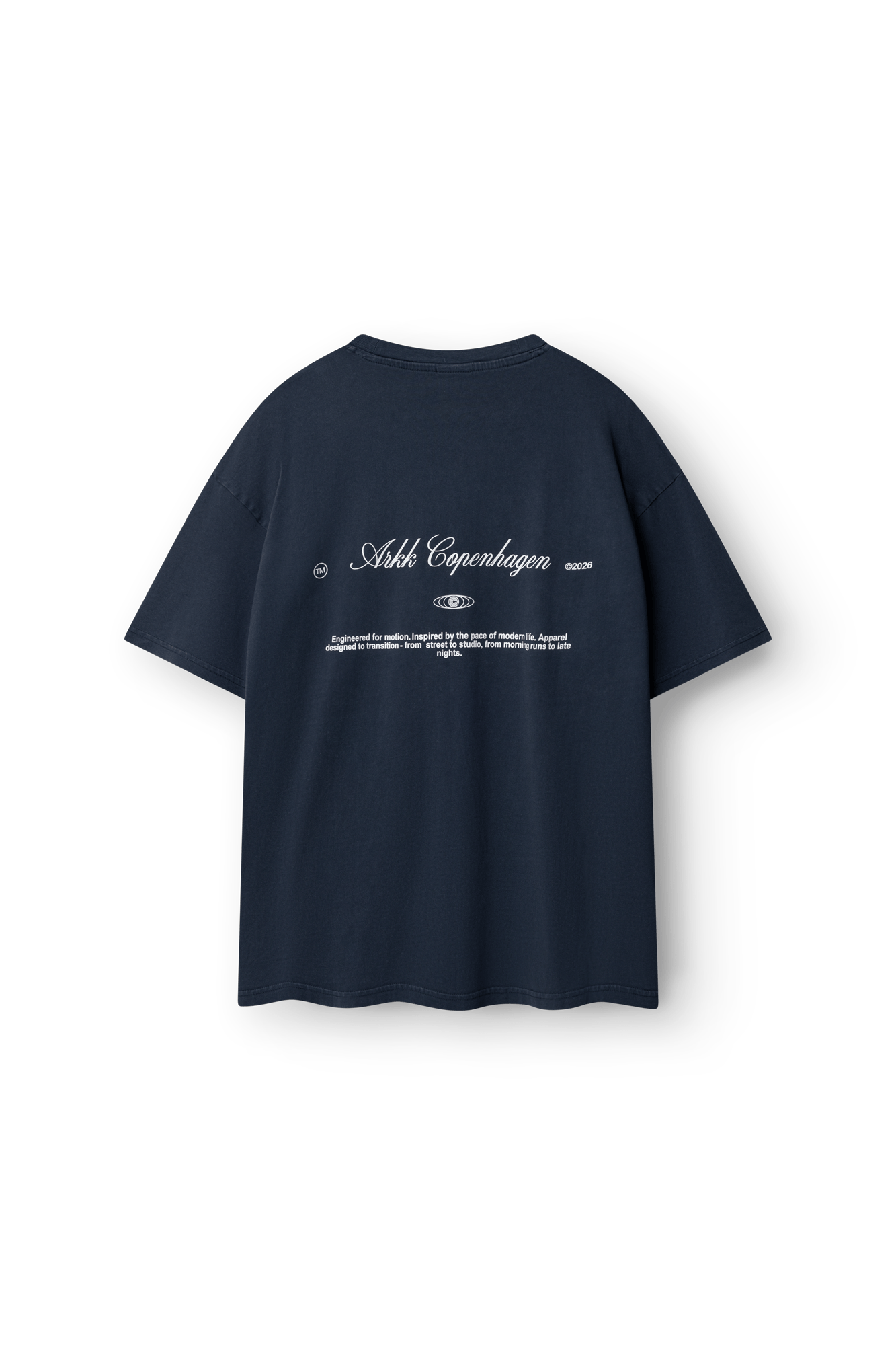 ARKK Apparel Sans Serif Boxy Tee | Navy T-Shirt