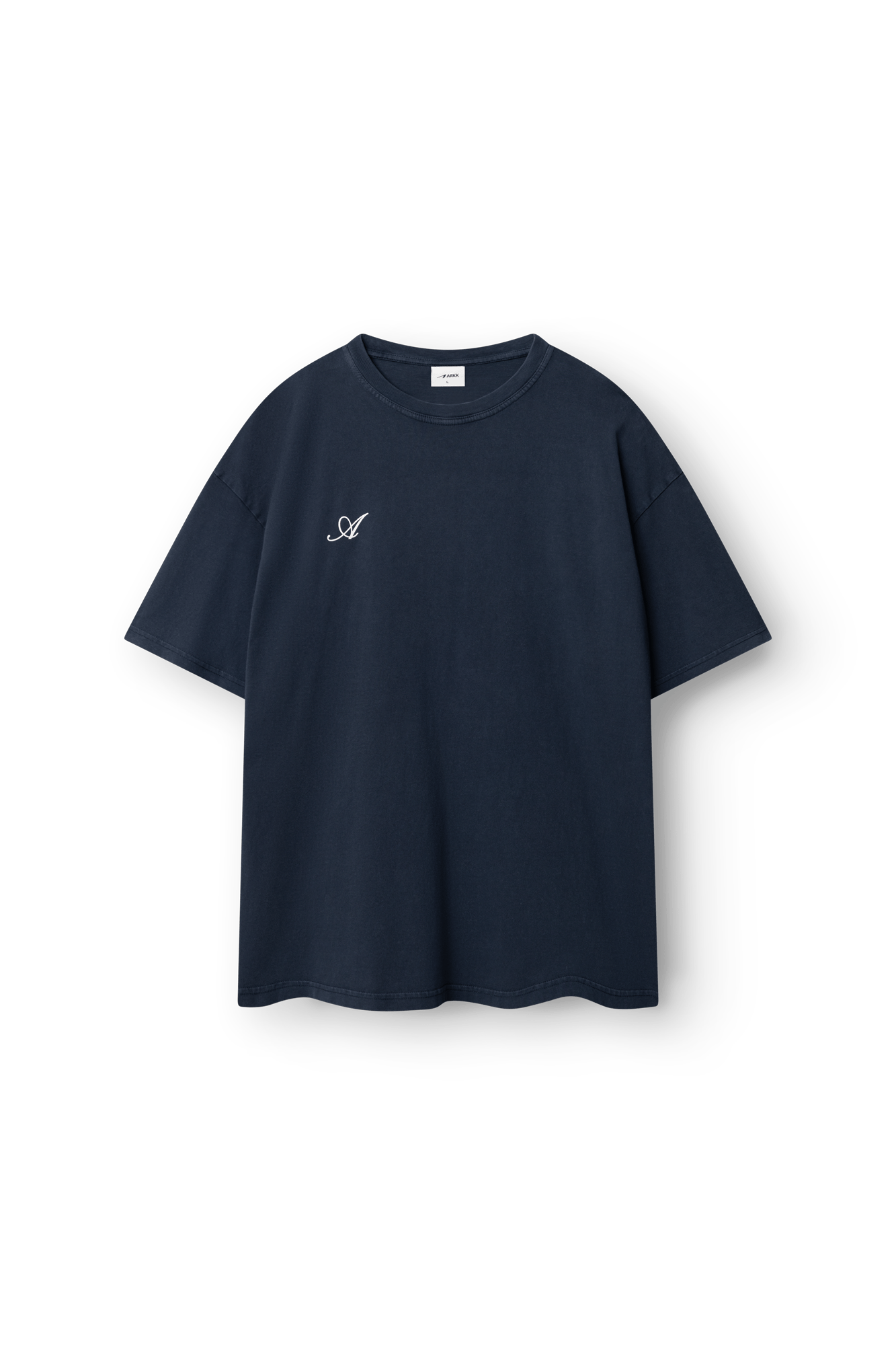 ARKK Apparel Sans Serif Boxy Tee | Navy T-Shirt