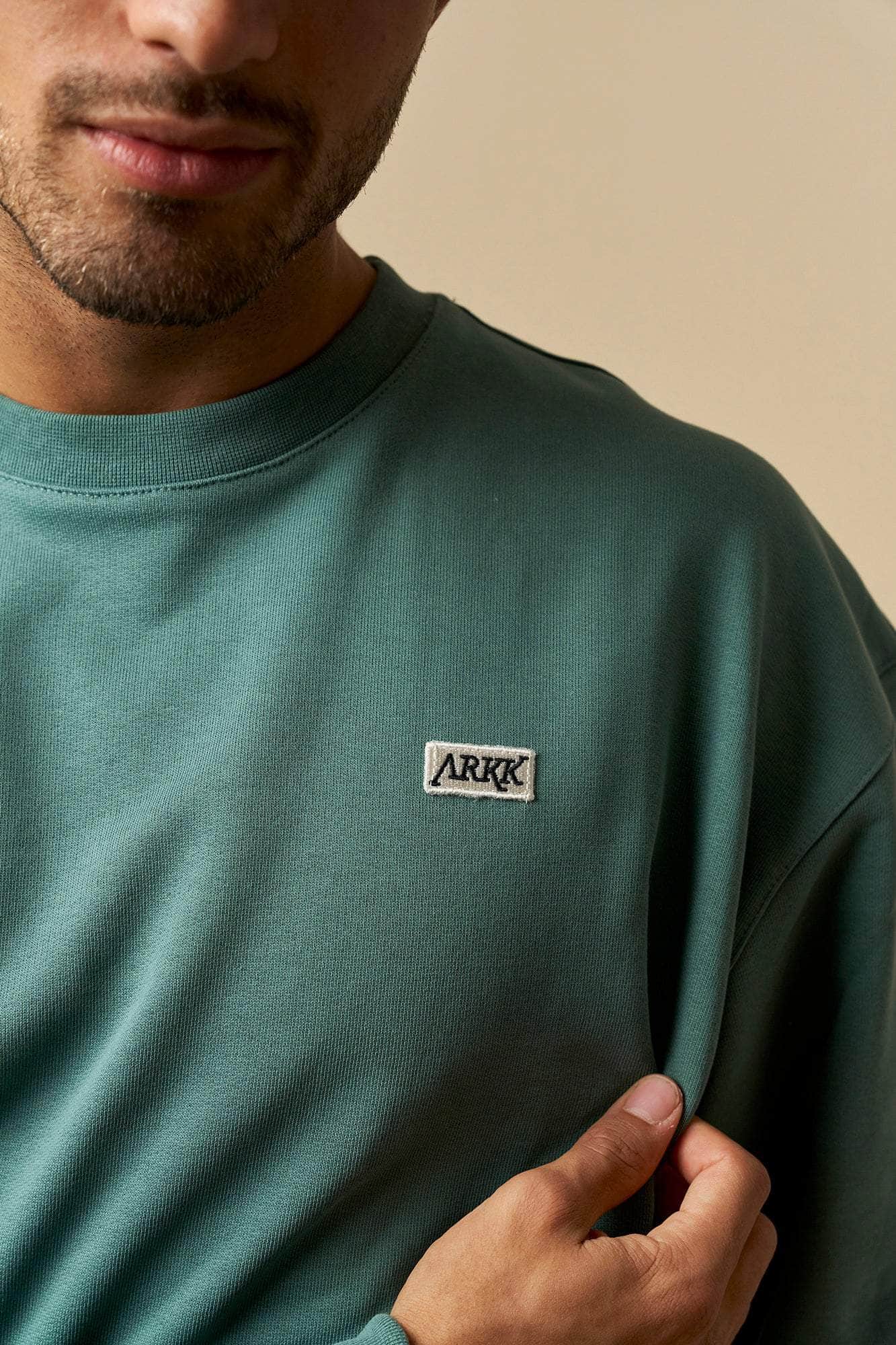 ARKK Apparel ARKK Box Logo Crewneck | Silver Pine Crewneck