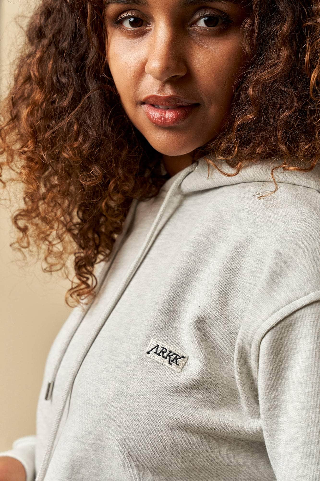 ARKK Apparel ARKK Box Logo Hoodie | Grey Melange Hoodie