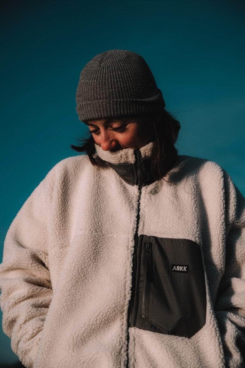 ARKK Apparel ARKK Box Logo Polar Jacket | Light Sand Dark Army Polar Jacket