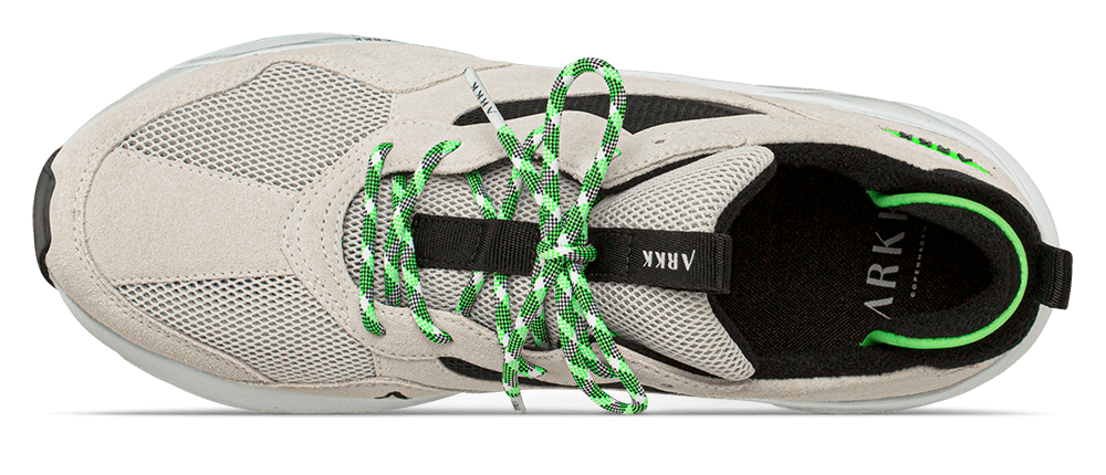 Kanetyk Suede 2.0 W13 | Soft Grey Vivid Green | Men - Free delivery