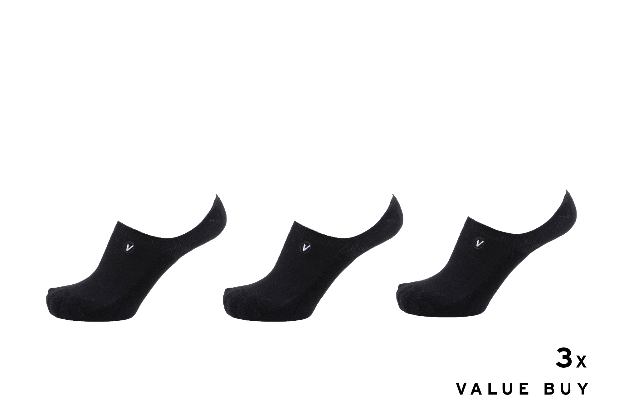 ARKK Accessories The No Show Sock Black - 3pack Socks