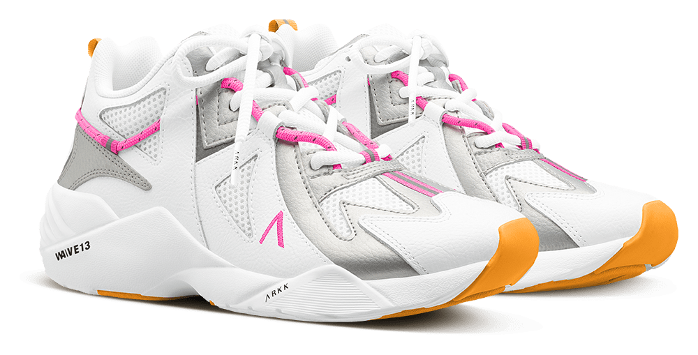 Tuzon Leather W13 | White Silver Vivid Pink | Women - Free delivery