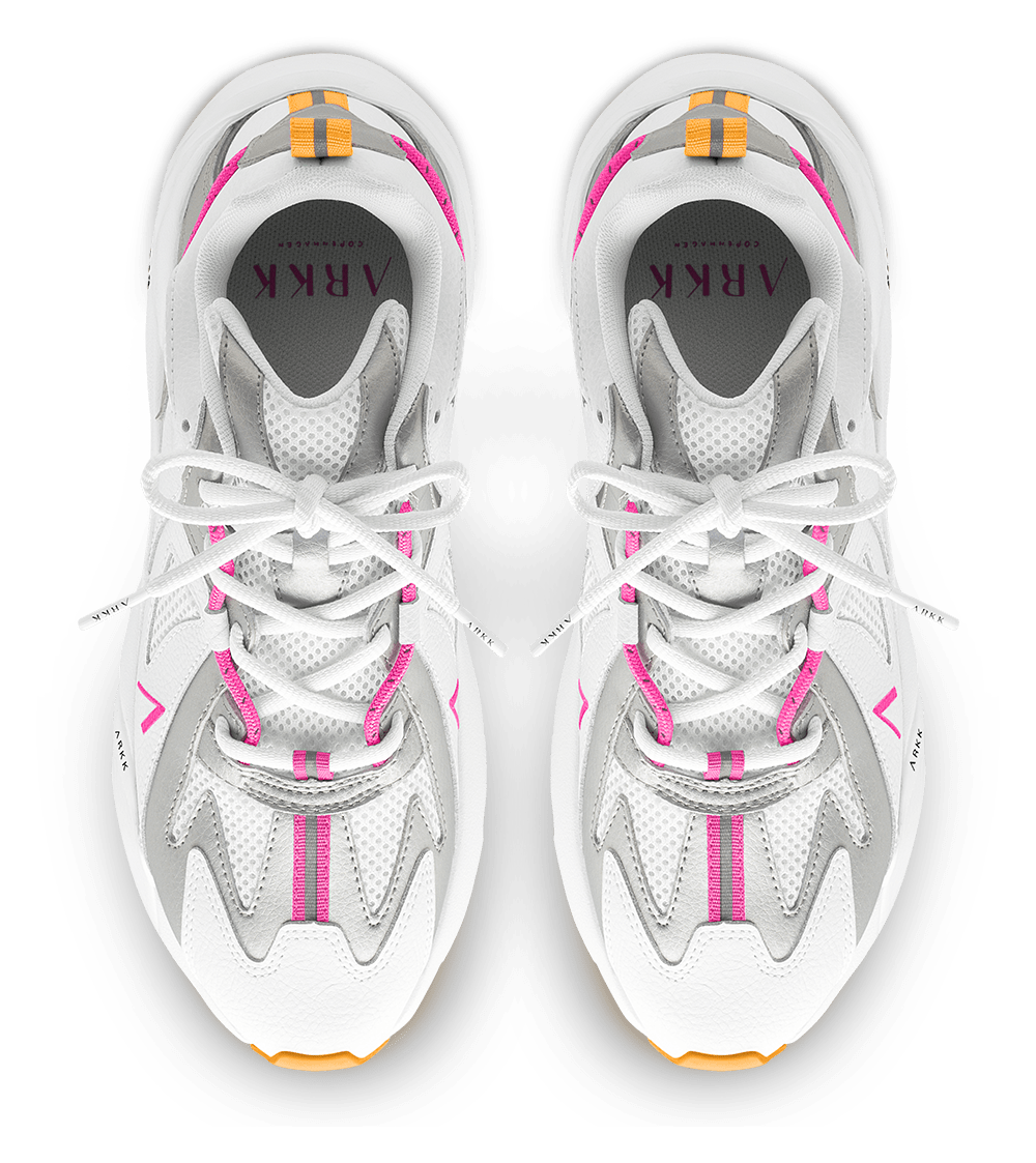 ARKK Collection Tuzon Leather W13 | White Silver Vivid Pink | Women Tuzon